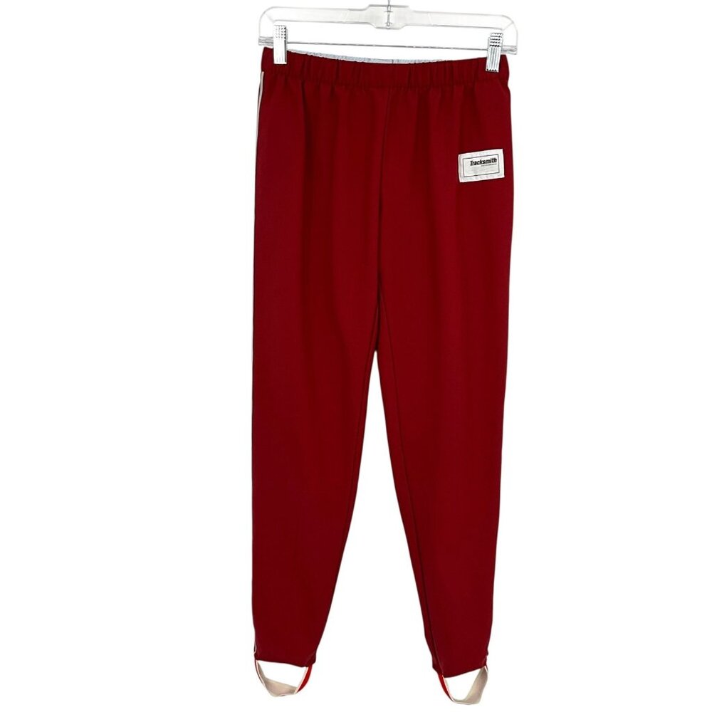 Tracksmith Bislett Jogger Pants Mens Small Red Stretch Stirrup Track Running
